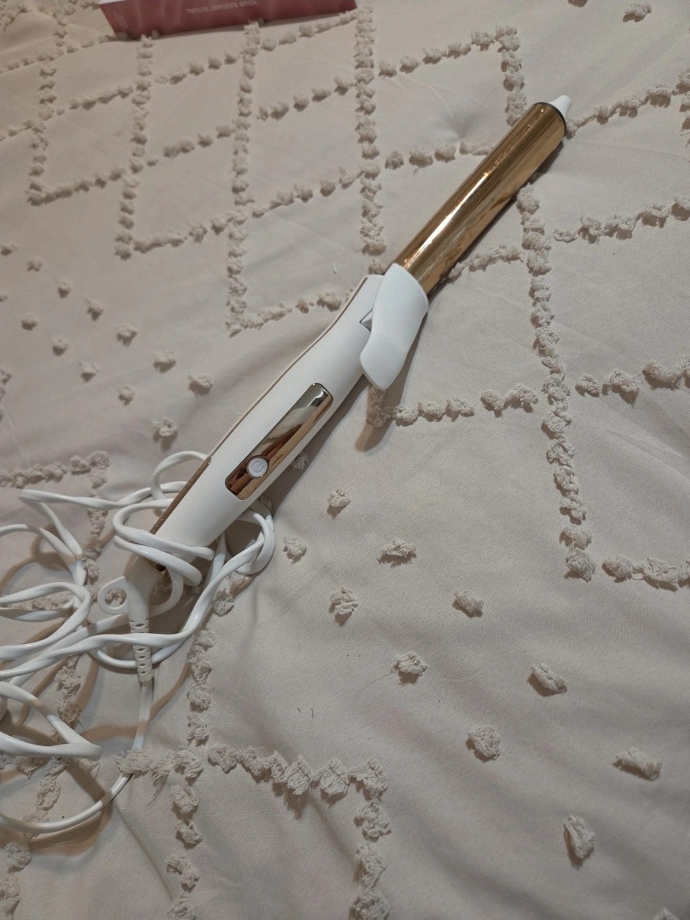White and Gold Curling Iron - Home Accents